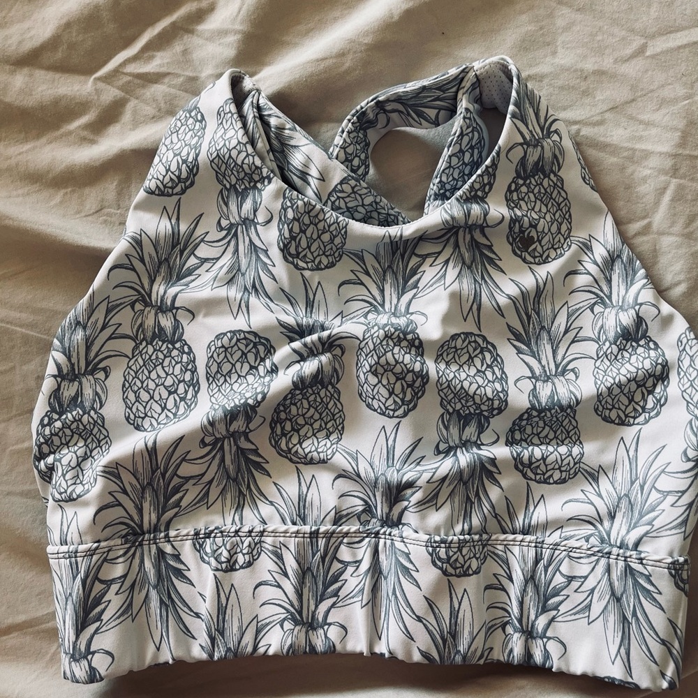 Love fitness size M - Pineapple Print Sports Bra -